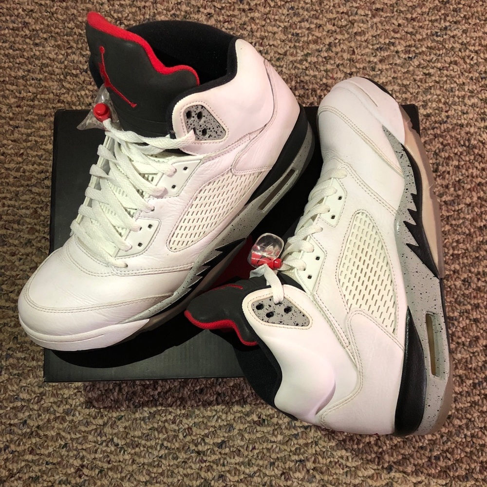 Air Jordan 5 white cement